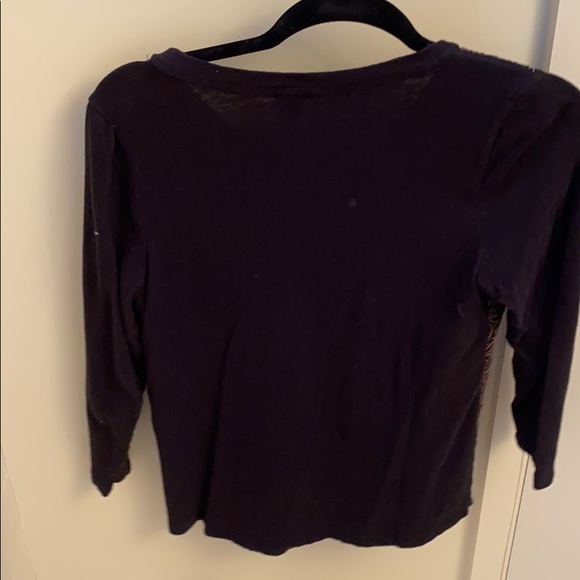 J Crew embroidered jersey top. Size M. - Picture 2 of 3